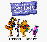 Winnie the Pooh - Adventures in the 100 Acre Wood (USA) Title Screen